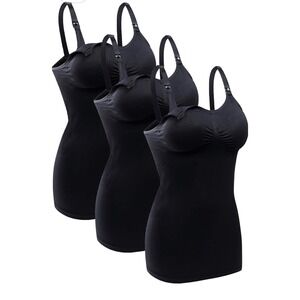 Womens Nursing Tank Tops Built in Bra for Breastfeeding Maternity Camisole 3pack